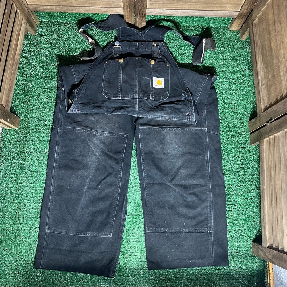 Black Double Knee Carhartt Overalls